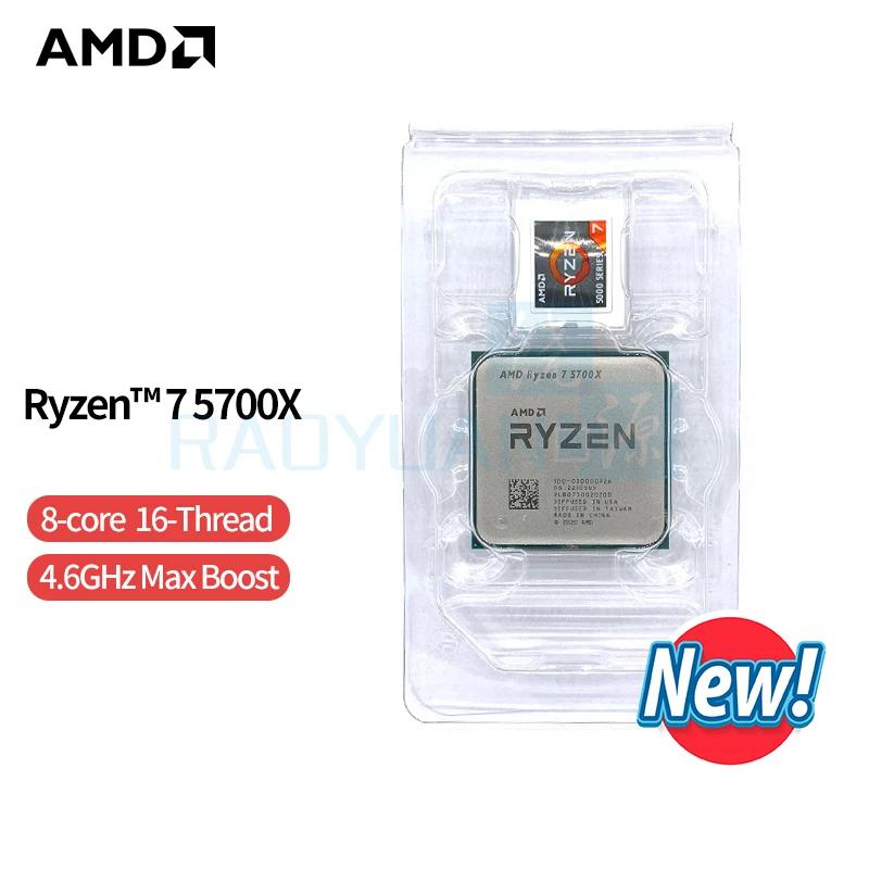 AMD Ryzen 7 5700X R7 5700X 3.4 GHz, 8 ھ 16 , 65W CPU μ, L3 = 32M 100 000000926 , AM4  , ǰ